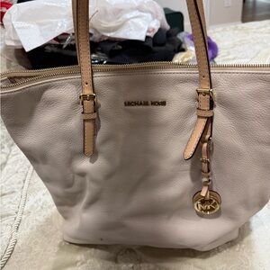 Michael Kors Beige Leather Tote